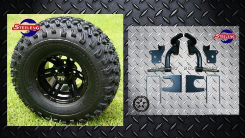 Ezgo rxv electric golf cart 6&#034; lift kit + 10&#034; wheels and 22&#034; all terrain tires