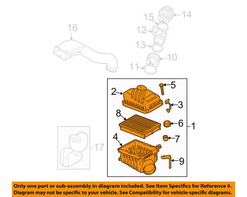 Kia oem 05-10 sportage 2.7l-v6 air intake-air cleaner assembly 281102e100