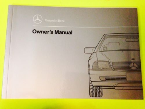 1992 mercedes sl sl300 sl500 owners manual 300sl 500sl 500 nos (3rd edt red tab)