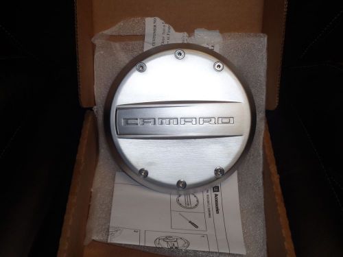 2010-2015 chevrolet camaro fuel door satin nickel 92212671 genuine oem gm