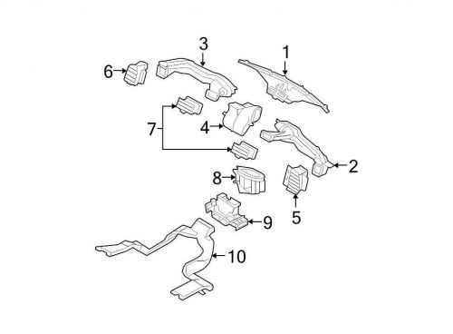 Ford oem instrument panel air duct 7l1z18c420a image 10