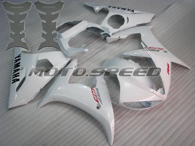 Free tank pad x2! fairing for yamaha 2003 2004 2005 yzf r6 plastic injection k09