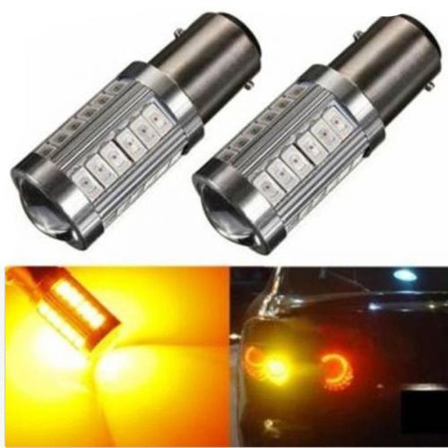 2pcs 1156 ba15s p21w led car reverse signal lights 5630 33smd parking lamp amber