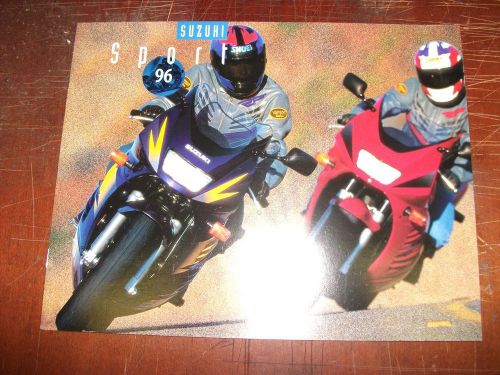 Original nos 1996 suzuki motorcycle sales brochure sport full line up