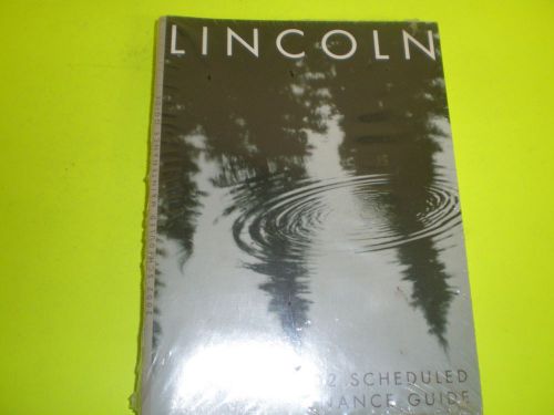 2002 lincoln continental owners manual in factory wrapper new fress shipping