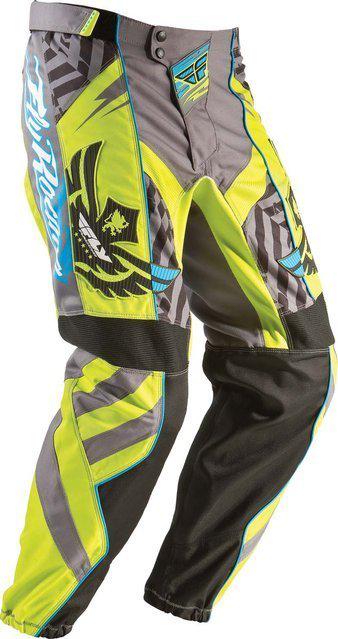 Fly racing f-16 pant lime/grey sz 22 363-10422