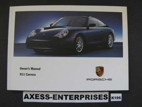 2002 porsche 996 carrera 2 carrera 4 c2 c4 tip s owners manual drivers book k195