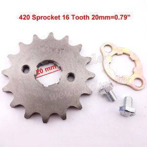 420 16 t 20mm front engine sprocket gear for atv pit dirt monkey bike 50cc-160cc