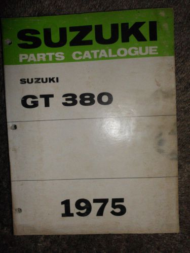 1975 suzuki gt 380 motorcycle parts catalog manual catalogue factory oem dealer