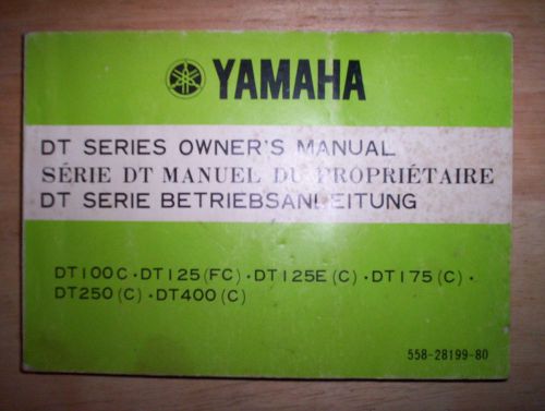 Yamaha 1980 used oem dt series owner&#039;s manual part# 558-28199-80