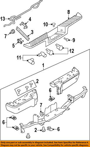 Ford oem 9c3z17906cptm rear bumper-bumper