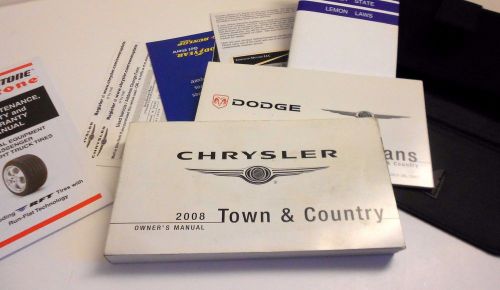 2008 chrysler town &amp; country owners manual / users guide set