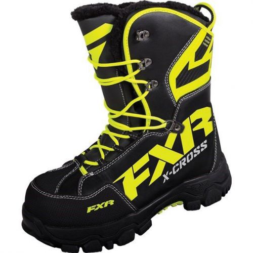 2016 new fxr x-cross snowmobile boot men&#039;s black hi-vis comfy warm size 13