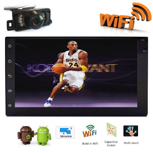 2 din android 4.4 3g-wifi car stereo no dvd 7&#034; in dash bt radio gps navi+camera