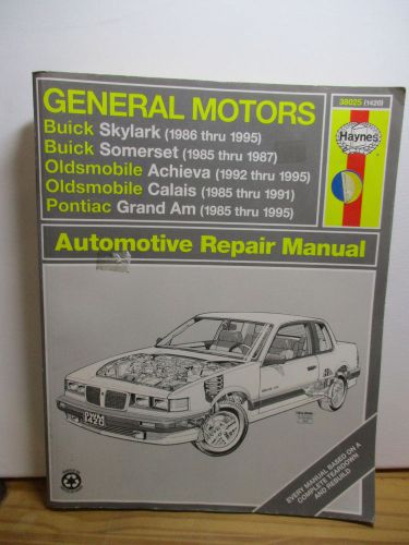 Repair manual haynes 38025 (1420)  - general motors n-cars, buick, olds, pontiac