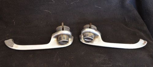 Pair original chevrolet 1957 door handles exterior chrome chevy