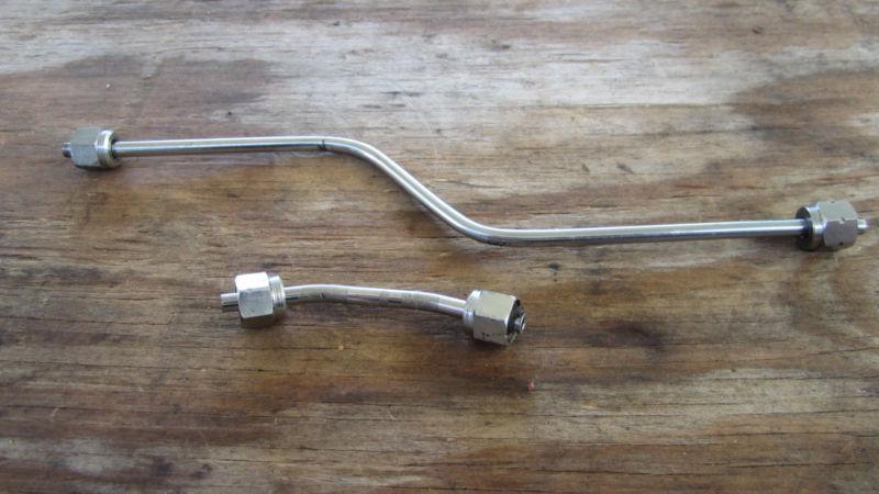 Chrome 1966-1984 flh, fx harley davidson shovelhead top end oil lines