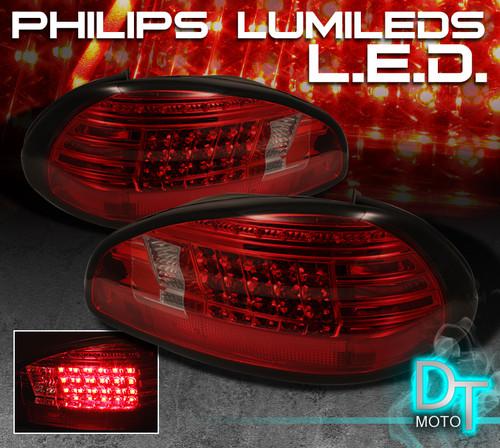 97-03 pontiac grand prix philips-led perform red smoked tail lights left+right