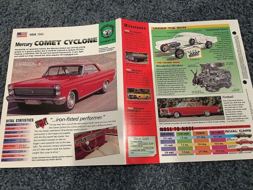 ★★ 1965 mercury comet cyclone - collector brochure - spec sheet photo ★★