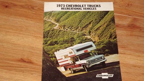 1973 chevrolet trucks / recreational vehicles original dealership sales brochure