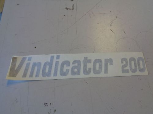 Vindicator 200 decal dark grey 12 1/8&#034; x 2 1/4&#034; marine boat