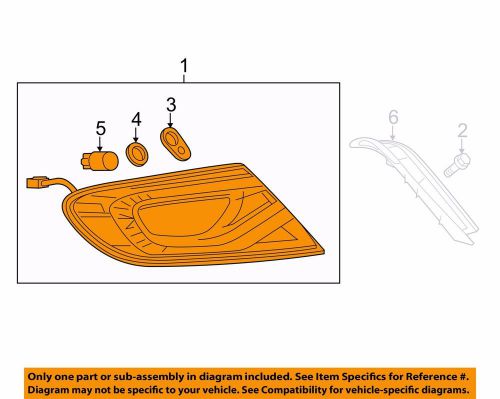 Tail lamp rear lh chrysler 200 2015 2016 oem mopar 68110361aa c2