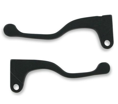 Pu shorty brake &amp; clutch lever set black fits yamaha mx80 1980-1982