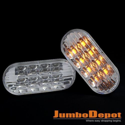 Clear lens side fender marker light turn signal lamp led fit vw jetta bora mk4