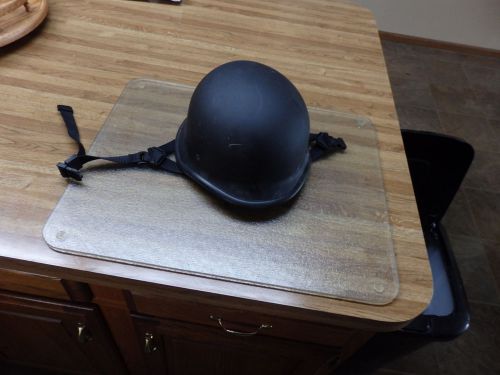 Voss novelty motorcycle helmet flat black ---small----used