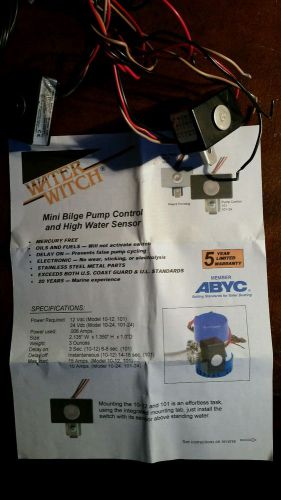 2 water witch electronic bilge pump switchs model # 101, 15 amp