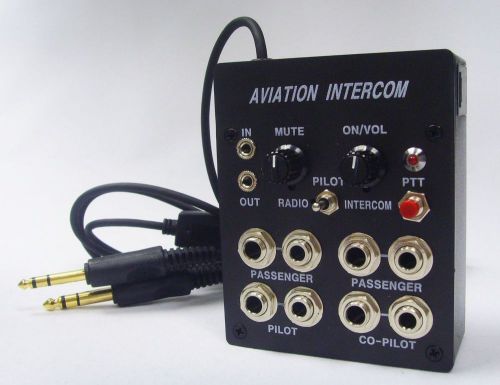 Skylite 4 user aviation pilots aircraft intercom (calls/music) with ptt button
