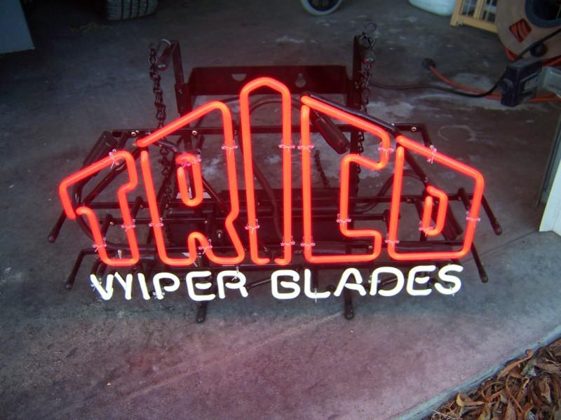 Nice trico wipers neon sign gas station display rat rod hot rod man cave