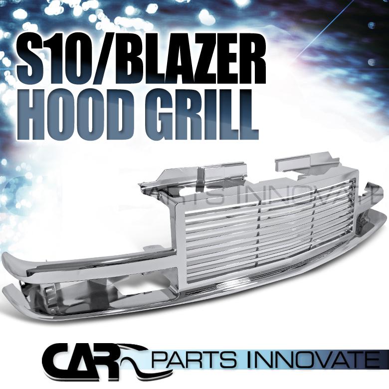 Chevy 98-02 s10 blazer pickup truck billet chrome front hood grille