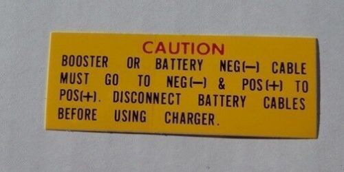 Mopar battery warning decal 62-68 a b c d body new dd0350