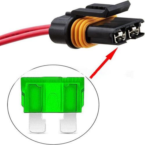 12awg waterproof water resistant in-line ato/atc fuse holder ip67 2pack