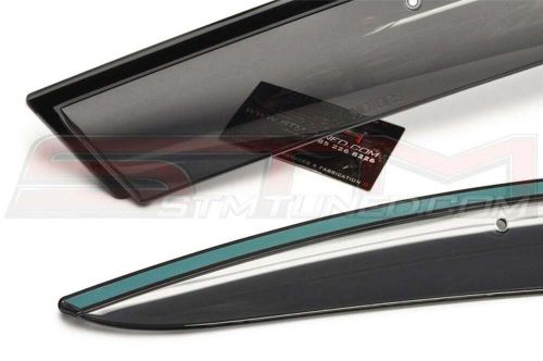 Mitsubishi oe side window rain guards deflectors for 2008+ evo x / ralliart