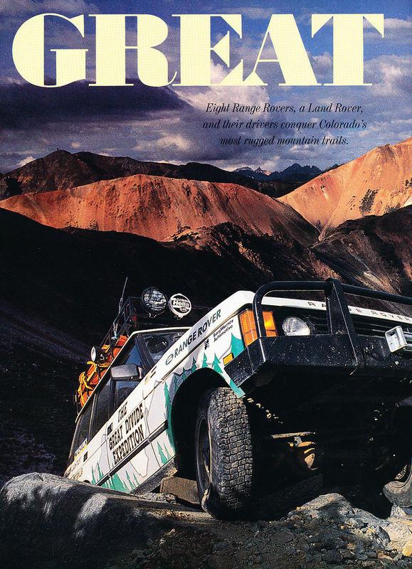 1990 range rover great divide  -  classic car original print article j80