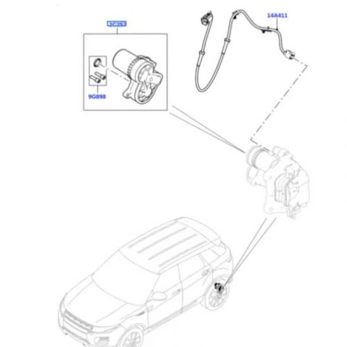 1* parking brake actuator lr061382 for land rover rh evoque discovery sport