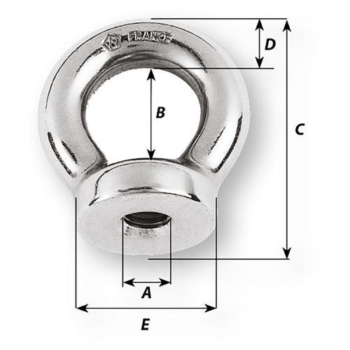 Wichard 1/4 eye nut - 1/2&#034; diameter