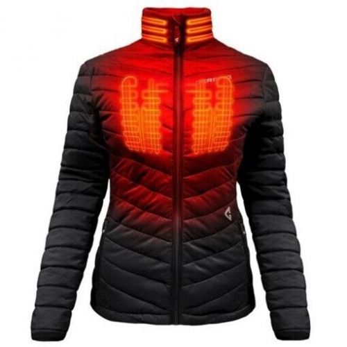 Open box gerbing women&#039;s gyde 7v battery heated khione puffer jacket blk - large