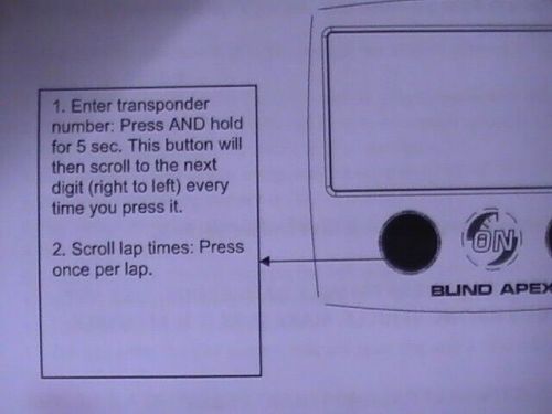 Blind apex lap timer works wtih amb transponder system read description