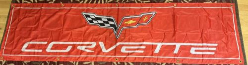 Chevy corvette banner 2 x7.5 ft flag racing garage wall shop mancave decor