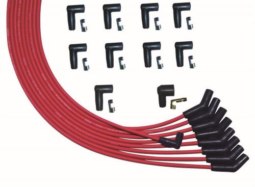 Moroso 52009 ultra series universal v8 red spark plug wires  135 degree plug