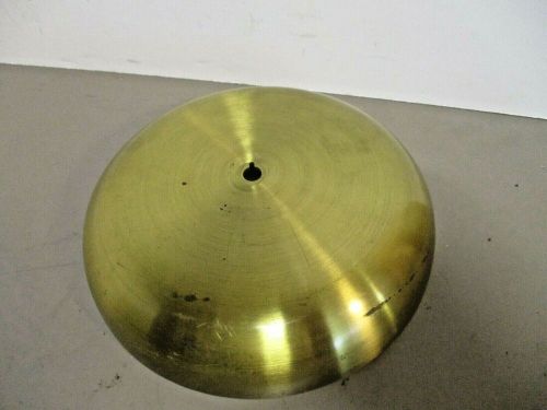 Vintage 8&#034;  maritime alarm bell cover gong  solid brass  2.5 lbs   polished
