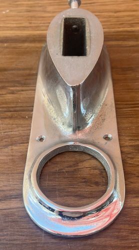 Vintage century coronado wood boat stern burgee flag gas tank chrome stand c 715