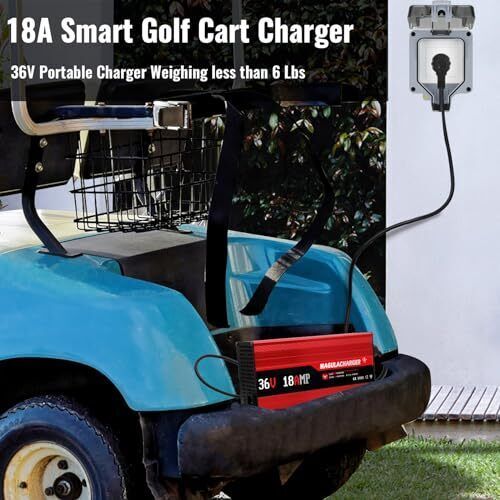 36volt 18amp golf cart battery charger for ezgo-d style plug, 36v trickle charge