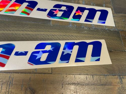 Can am can-am decals set 2- holographic decals maverick patriotic theme usa made