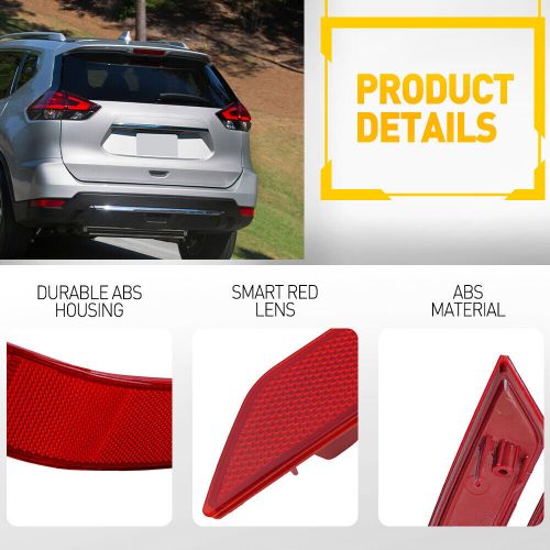 Rear bumper reflector drive/passenger side for nissan rogue 2017 2018 2019 2020