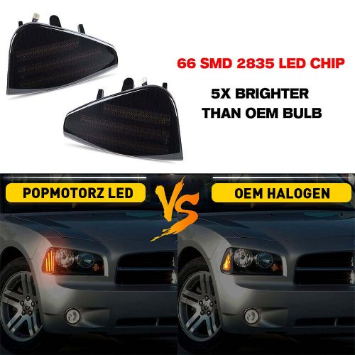 For 2006-2010 dodge charger smoked corner side marker light bulb auxito epo