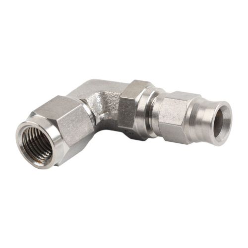 An-3 3/8 x 24 unf stainless steel 90-degree brake pin hose end fitting-